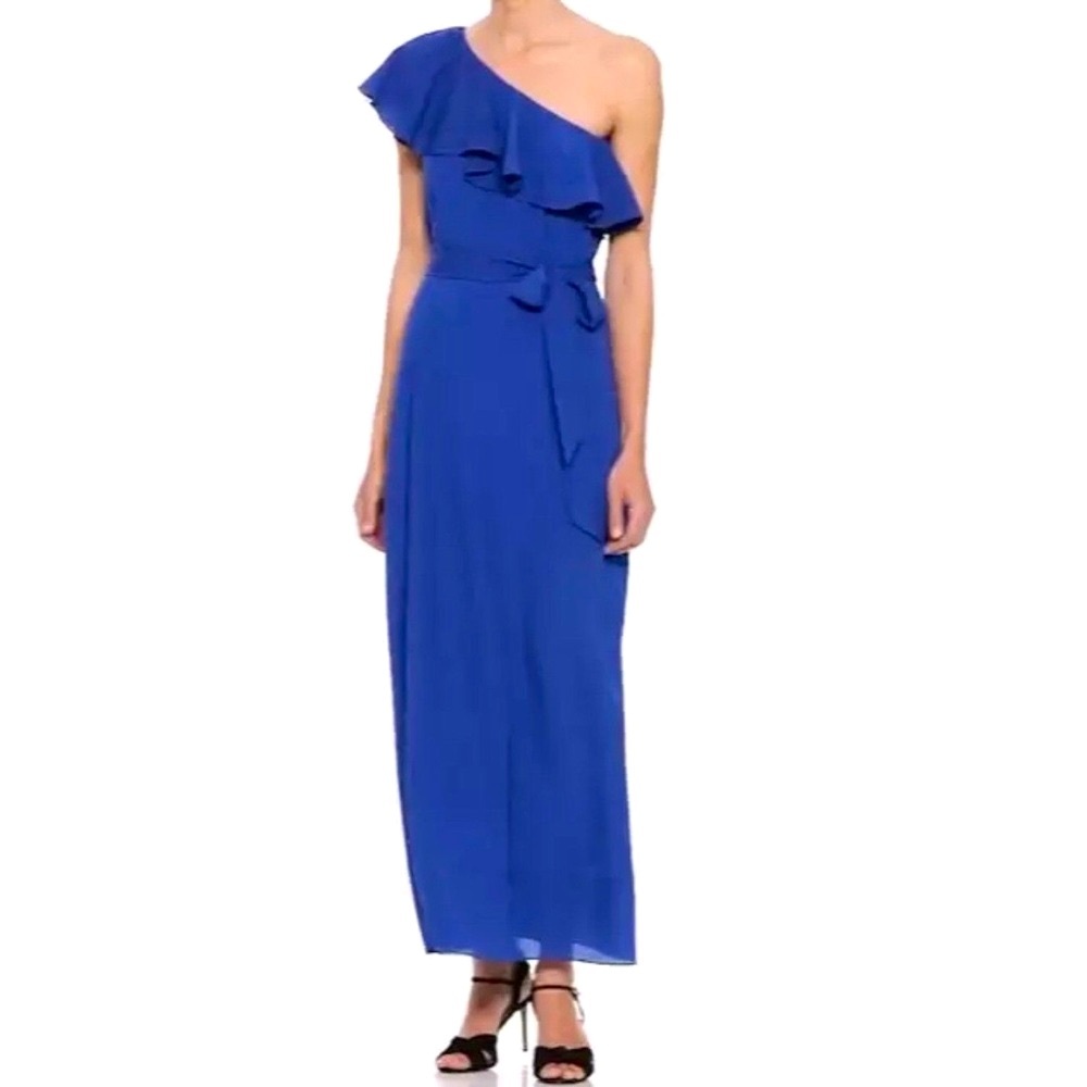 💙 Banana Republic 💙Elegant Blue One-Shoulder Dress. Size M